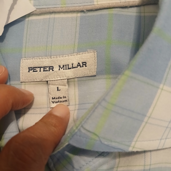 Men's Blue and White Checkered Shirt - Picture 2 of 11